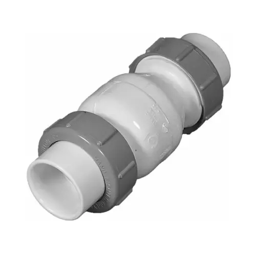F/C 1 1/2in WHITE SPRING CHECK VALVE W/UNIONS F/C 1 1/2in WHITE SPRING CHECK VALVE W/UNIONS
