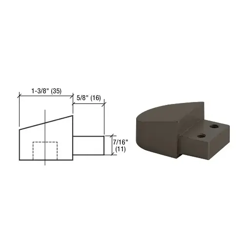 Bronze Anodized Offset Pivot, Frame Portion Only Bronze Anodized Offset Pivot, Frame Portion Only