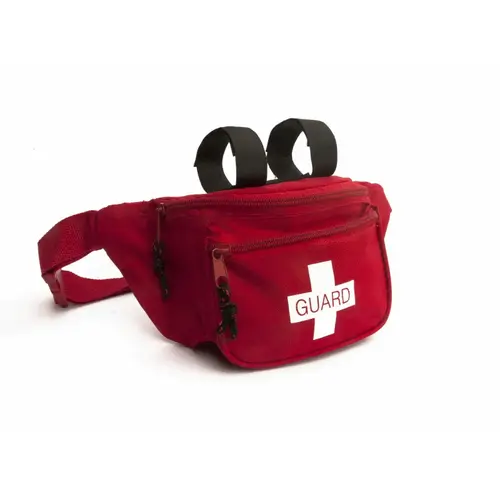 Hip Pack In Red With Guard Logo And Fast Stick Straps