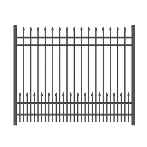 6'wx60"t Satin Blk 3131 Panel Thru Picket Bottom 6'wx60"t Satin Blk 3131 Panel Thru Picket Bottom