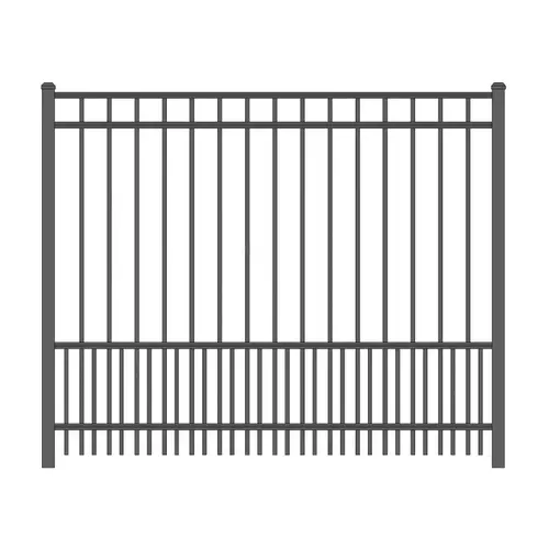 60" X 6' Satin Black 3230 Routed Regis Aluminum Fence Panel Section