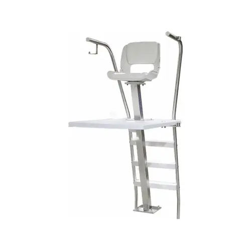 5' Stimson Permanent Lifeguard Chair With 360 degree Swivel White