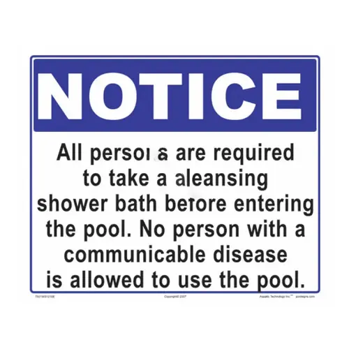 10" X 12" Red 'keep Off Pool Lift' Sign