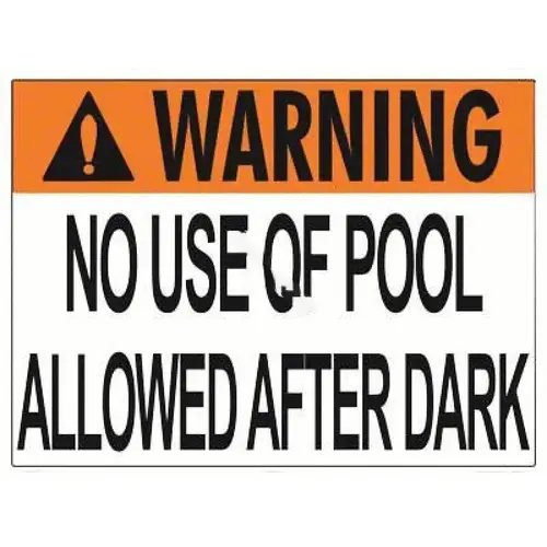 Warning No Use Of Pool Allowed After Dark Sign Warning No Use Of Pool Allowed After Dark Sign