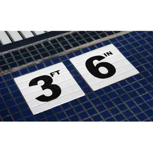 FLOOR SIGNAGE LLC 9291266CG-IN 9291266cg In Water Depth Sign