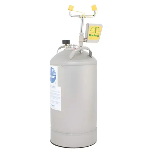 10 Gallon, 0.4 GPM Flow Rate at 30 PSI, Pressurized with Drench Hose Stainless Steel, Portable Eye Wash Station 10 Gallon, 0.4 GPM Flow Rate at 30 PSI, Pressurized with Drench Hose Stainless Steel, Portable Eye Wash Station
