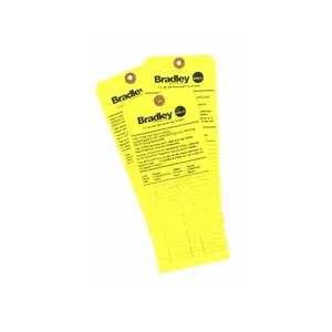 Bradley 204-421 Eyewash Inspection Tags Each Yellow