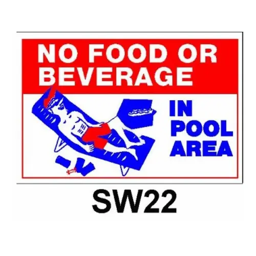 12" X 18" Horizontal No Food Or Beverage Sign 12" X 18" Horizontal No Food Or Beverage Sign
