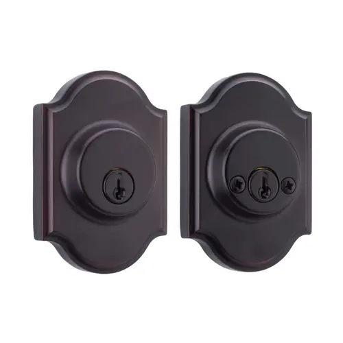 Double Cylinder Premiere Deadbolt with Adjustable Latch and Deadbolt Strike Oil Rubbed Bronze Finish