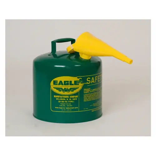 Eagle 5gal Grn Safety Metal Gas Can Eagle 5gal Grn Safety Metal Gas Can