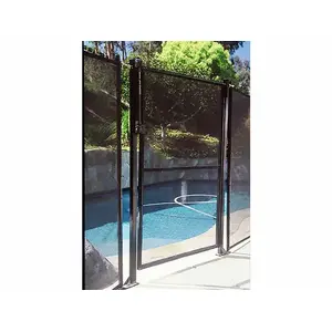 GL International 30-0400-BLK-GATE-B1+2 4' Black Pap In-ground Fence Gate