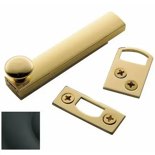 4" Surface Bolt Satin Black Finish