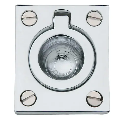 Flush Ring Pull Bright Chrome Finish Flush Ring Pull Bright Chrome Finish