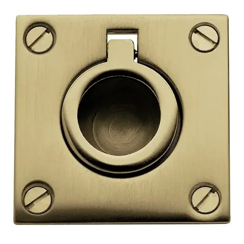 Flush Ring Pull Vintage Brass Finish Flush Ring Pull Vintage Brass Finish