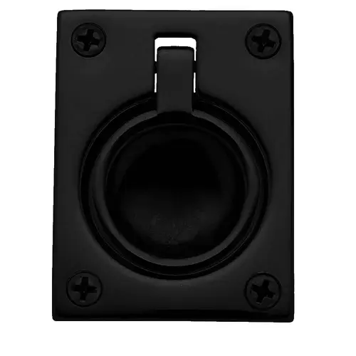 Flush Ring Pull Satin Black Finish