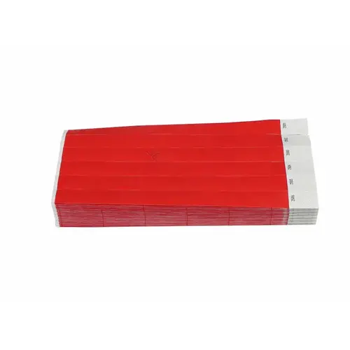 3/4" Tyvek Red One-time Use Wristbands 500 Pack