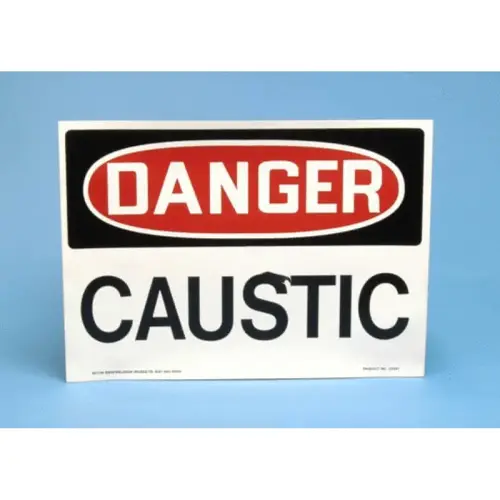 5" X 3.5" Danger Caustic Label