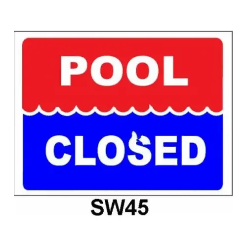 9" X 12" Horizontal Double Sided Pool Open/closed Sign 9" X 12" Horizontal Double Sided Pool Open/closed Sign