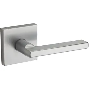 Kwikset 154HFLSQT-26D Halifax Square Passage Door Lock with 6AL Latch and RCS Strike Satin Chrome Finish
