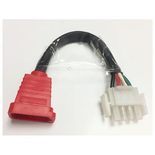 Male Amp To Red Molded Mini Jj Adapter Cord 6" Male Amp To Red Molded Mini Jj Adapter Cord 6"