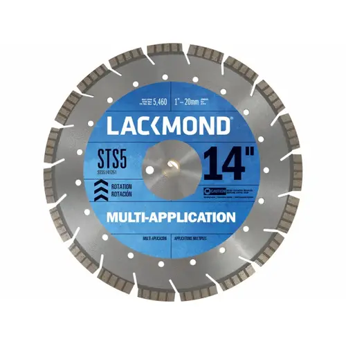 14"x1" 20mm Arbor Sts5 Turbo Segmented Blade