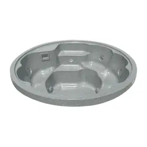 Latham Pool Products SPASOSGG1 Plumbed/foamed Spa 92" Sclpd Splovr Gry Grnt