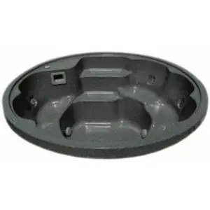 Latham Pool Products SPA1GG1 Plmbd/fomd Stand Alone Spa 92" Rd Scalloped Gry Grnt