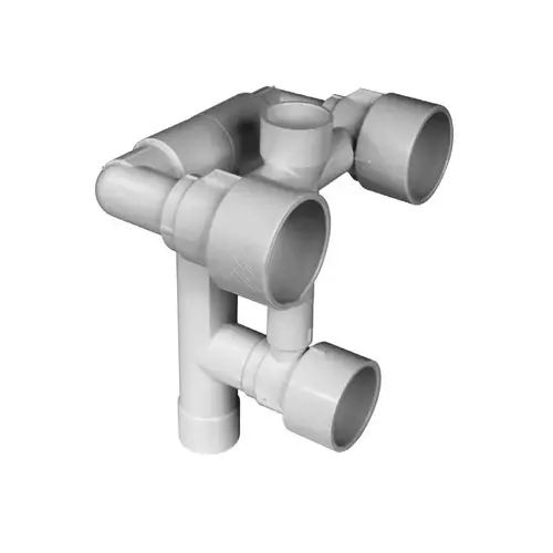 7" Gunite Power Seat Kit 3-jet Manifold For Poly And Power Storm White