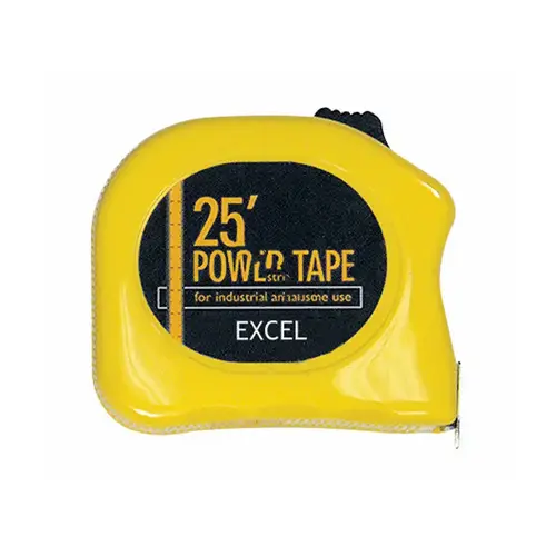 25' X 1" Power Tape Measure Top & Bottom Printed