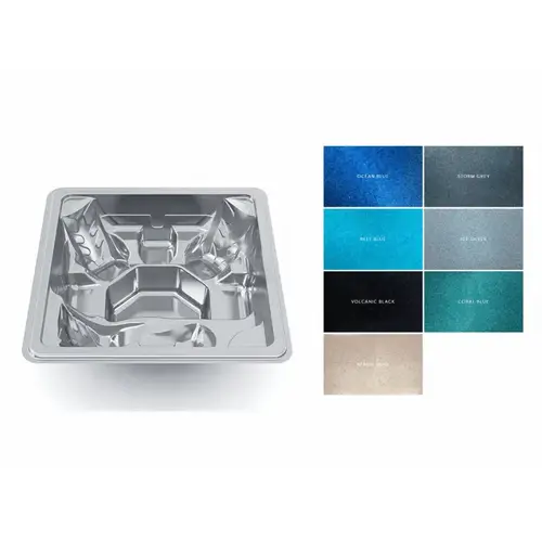 Fg Spa Storm Gry Spa Square 7' 3"x7' 3"x3' Deep