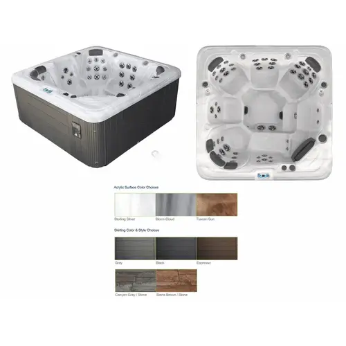 82" X 82" X 39" Spa W/ Circulation Pump; Sterling Marble Interior/gray Exterior 82" X 82" X 39" Spa W/ Circulation Pump; Sterling Marble Interior/gray Exterior