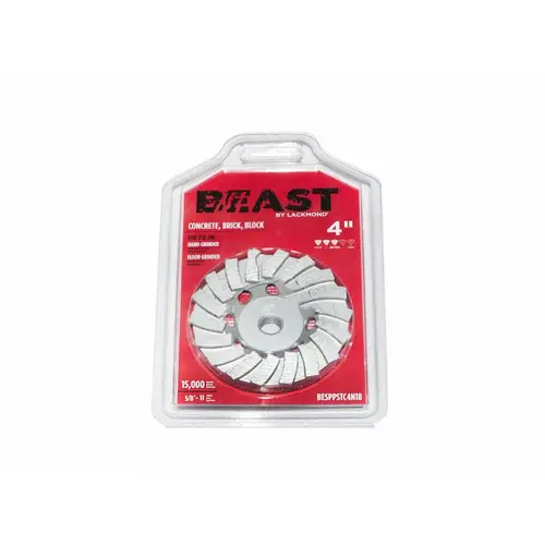 4"x5/8" 11 Thread Arbor Spp Seg Turbo Cup Wheels