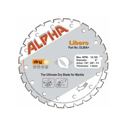 6" Libero Ultimate Dry Blade For Marble 6" Libero Ultimate Dry Blade For Marble