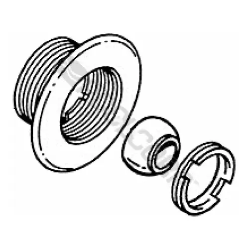 White Hydro Jet Std Wall Fitting W/ Gasket White Hydro Jet Std Wall Fitting W/ Gasket