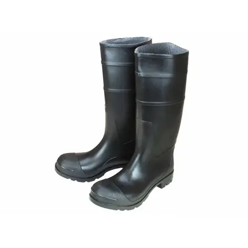 Size 10 Black Vinyl Boots - Over The Sock Pair