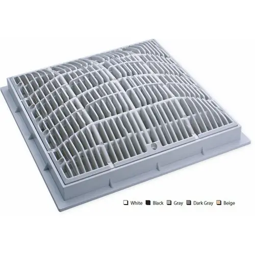 12" X 12" Dark Gray Pool Frame & Grate 12" X 12" Dark Gray Pool Frame & Grate