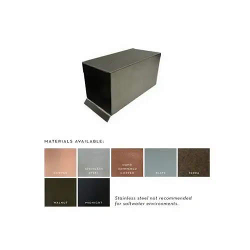 6"x8" Copper Rectangular Box Scupper 6"x8" Copper Rectangular Box Scupper