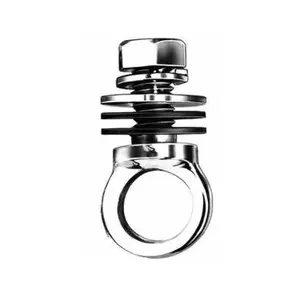 American Granby HEBA Chrome Plated Brass Wall Mount 1-3/8 Long Eye Bolt With Washer Gasket And Nut