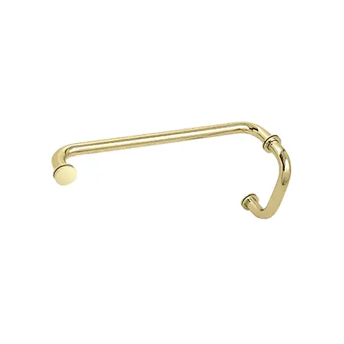 Polished Brass 6" Pull Handle and 12" Towel Bar BM Series Combination With Metal Washers Polished Brass 6" Pull Handle and 12" Towel Bar BM Series Combination With Metal Washers
