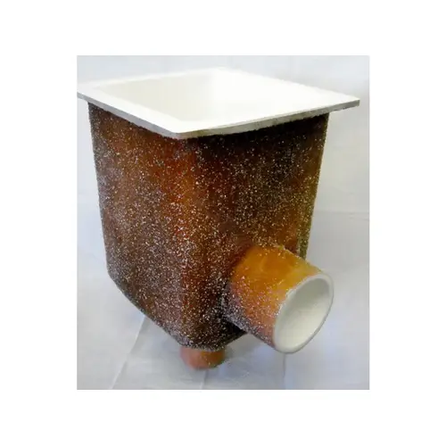 Heavy Duty Fiberglass Drain Sump 24"x24" With 10" Pvc Side Outlet