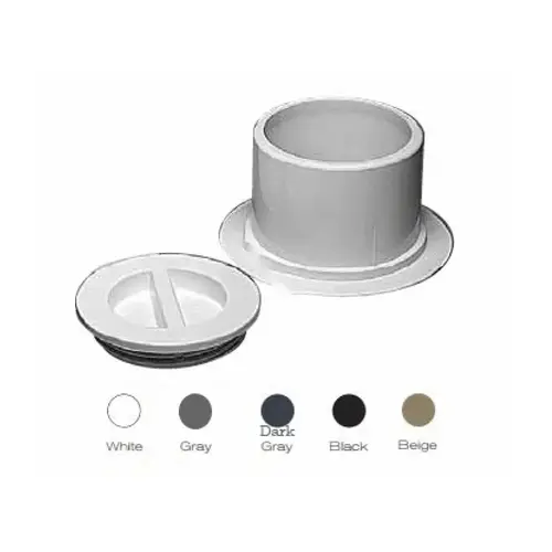 Beige Volleyball Pole Holder Flange And Plug Assembly Beige Volleyball Pole Holder Flange And Plug Assembly