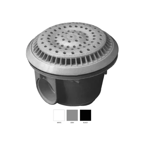 8" 2" Socket White Vl Anti-vortex Main Drain