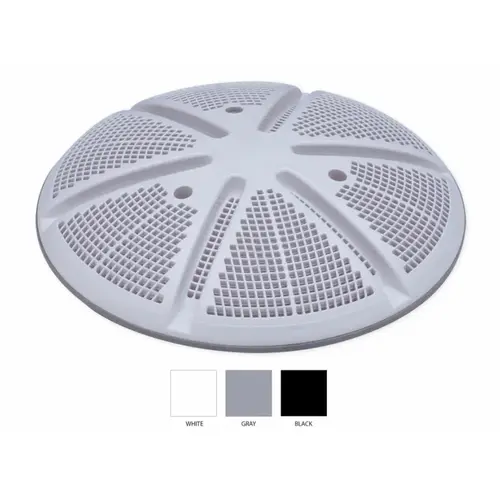 10" Ultra-Retro Drain Suction Outlet, Round, White