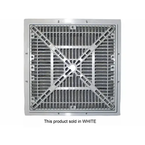 12" X 12" White Vgb Pool Drain Frame/grate