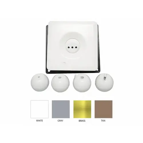 White Square Face With Flange Multi-nozzle Adjustable Deck Jets