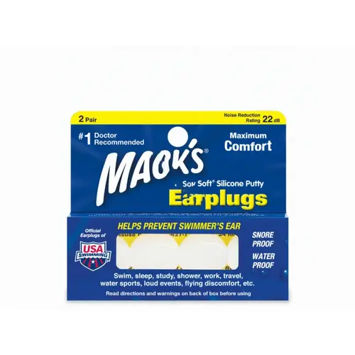 Pillow Soft Silicone Putty Ear Plugs White