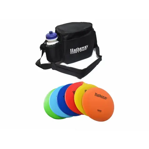 8.25" Disc Golf Starter Set W/ 6 Discs & Case Black 8.25" Disc Golf Starter Set W/ 6 Discs & Case Black
