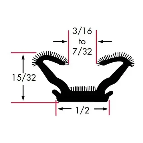 Flexible Window Glass Run Channel 96" Length For Application- Ford & Mercury Fairline 1966-71 AS134096 75000452