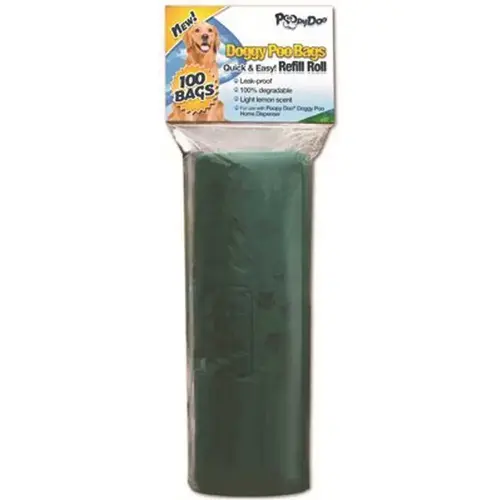 Poopy Doo Doggy Poo Retail Bag Dispenser Refill Green