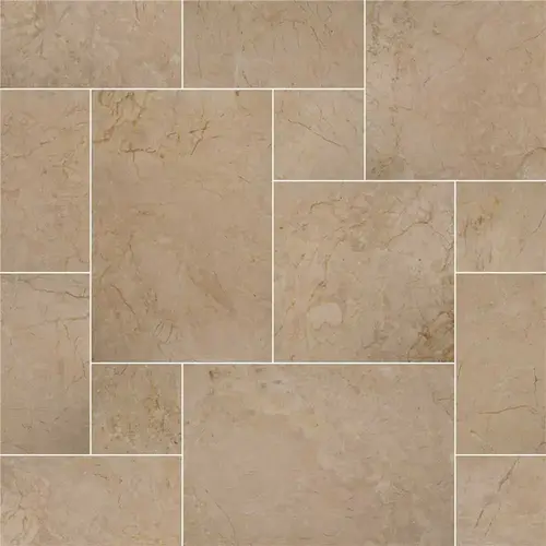 Aegean Pearl Pattern Tumbled Marble Paver Kit (120 Sq. ft./Pallet) - pack of 10